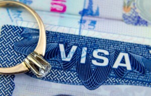 visa with wedding ring