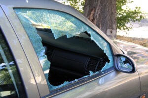 Auto de una víctima de daños a la propiedad de Augusta