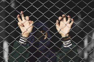 Hands behind wire. Human trafficking concept. What is a t-visa, and how do you know if you qualify?